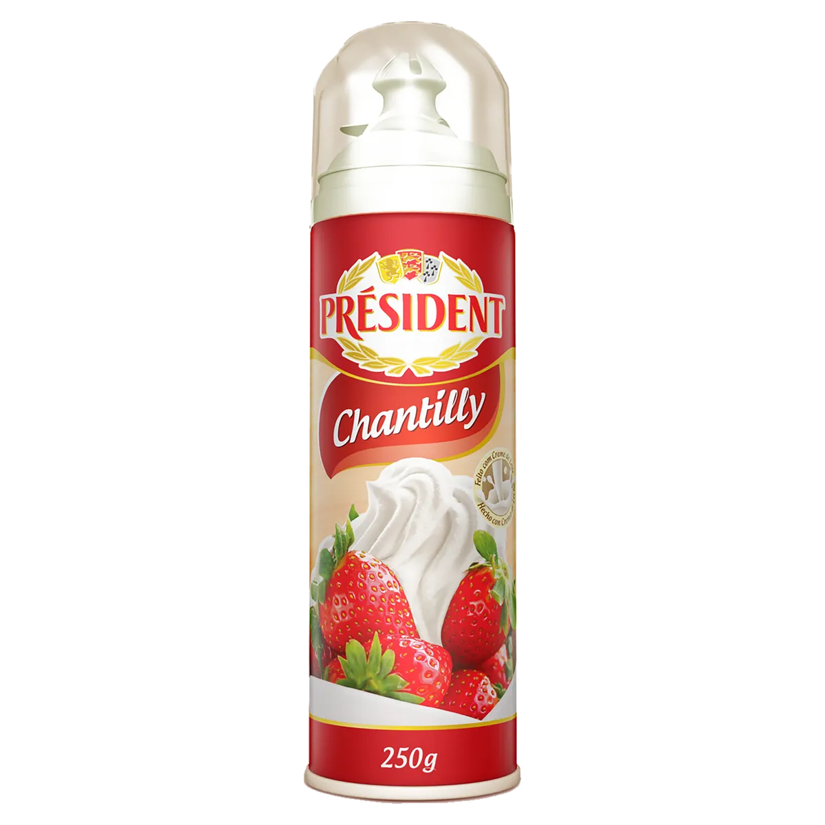 Creme Chantilly Ferme et Onctueuse Président Frasco 250g