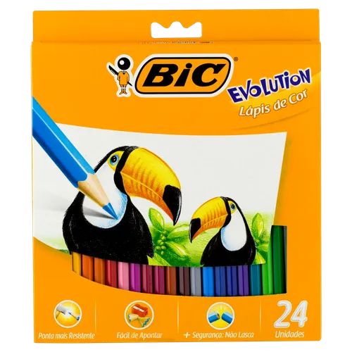 Lápis de Cor Bic Evolution Caixa 24 Unidades