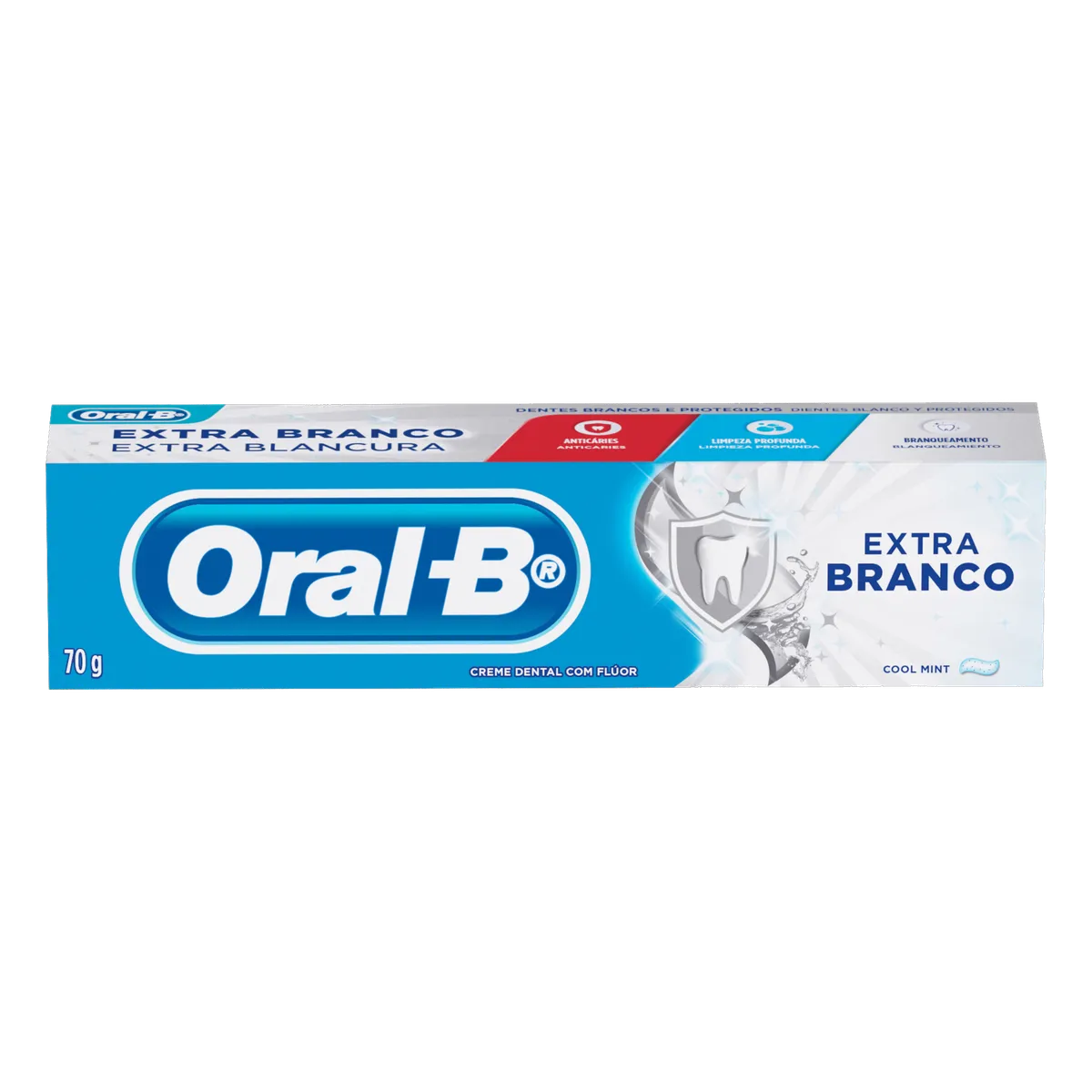Creme Dental Cool Mint Oral B Extra Branco 70g