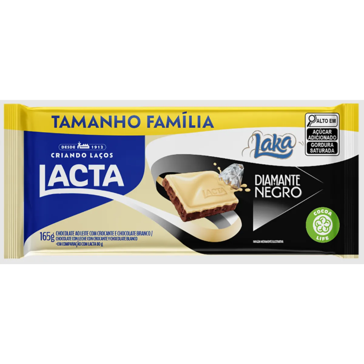 Choc Barra Lacta Diamante Mix 165g