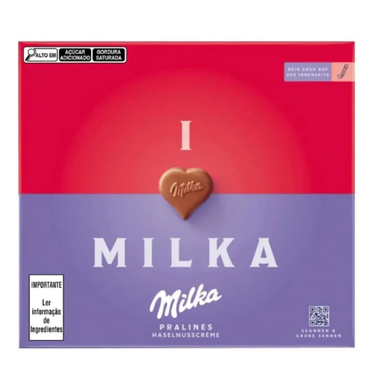 miiko ginta 2本 Bombom Recheado i Love Milka Hazelnut 110g