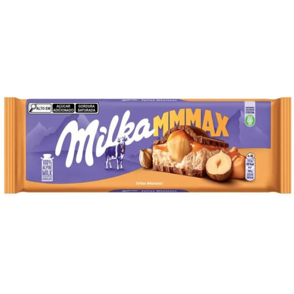 Choc Barra Milka Rech Hazelnut Caramelo 300gr