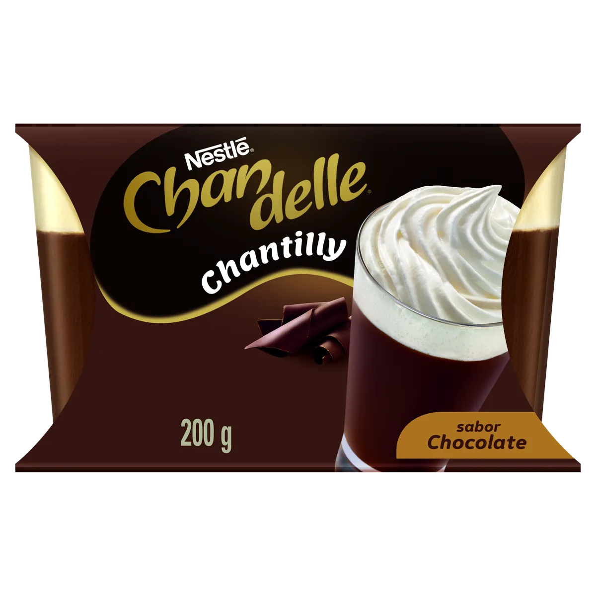 Sobremesa Láctea Cremosa Chocolate Nestlé Chandelle Chantilly 200g