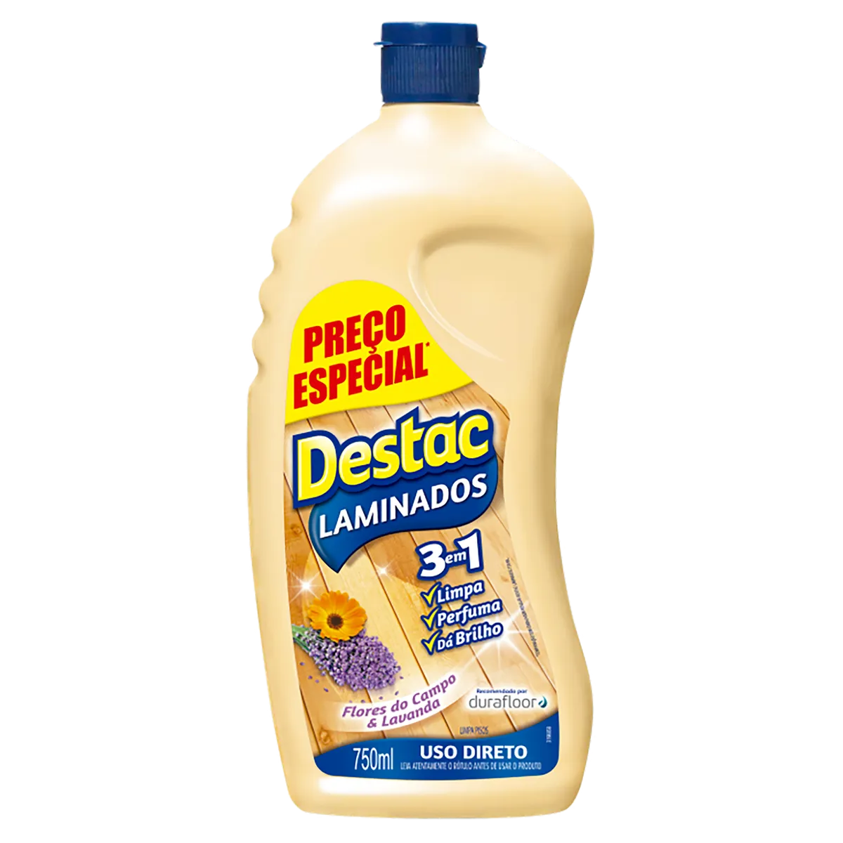 Limpador de Pisos Destac Uso Direto Laminados 750ml 20%desconto