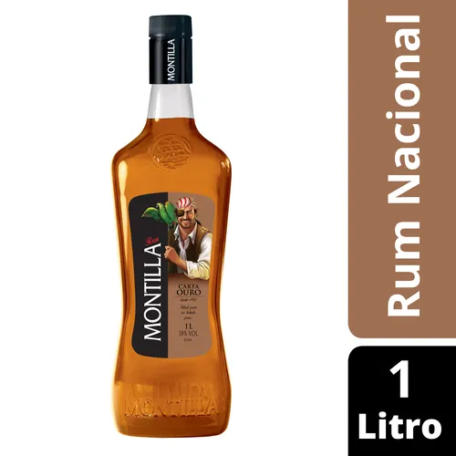 Rum Brasileiro Carta Ouro Montilla Garrafa 1l