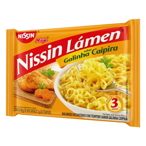 Macarrão Instantâneo Galinha Caipira Nissin Miojo Lámen 85g