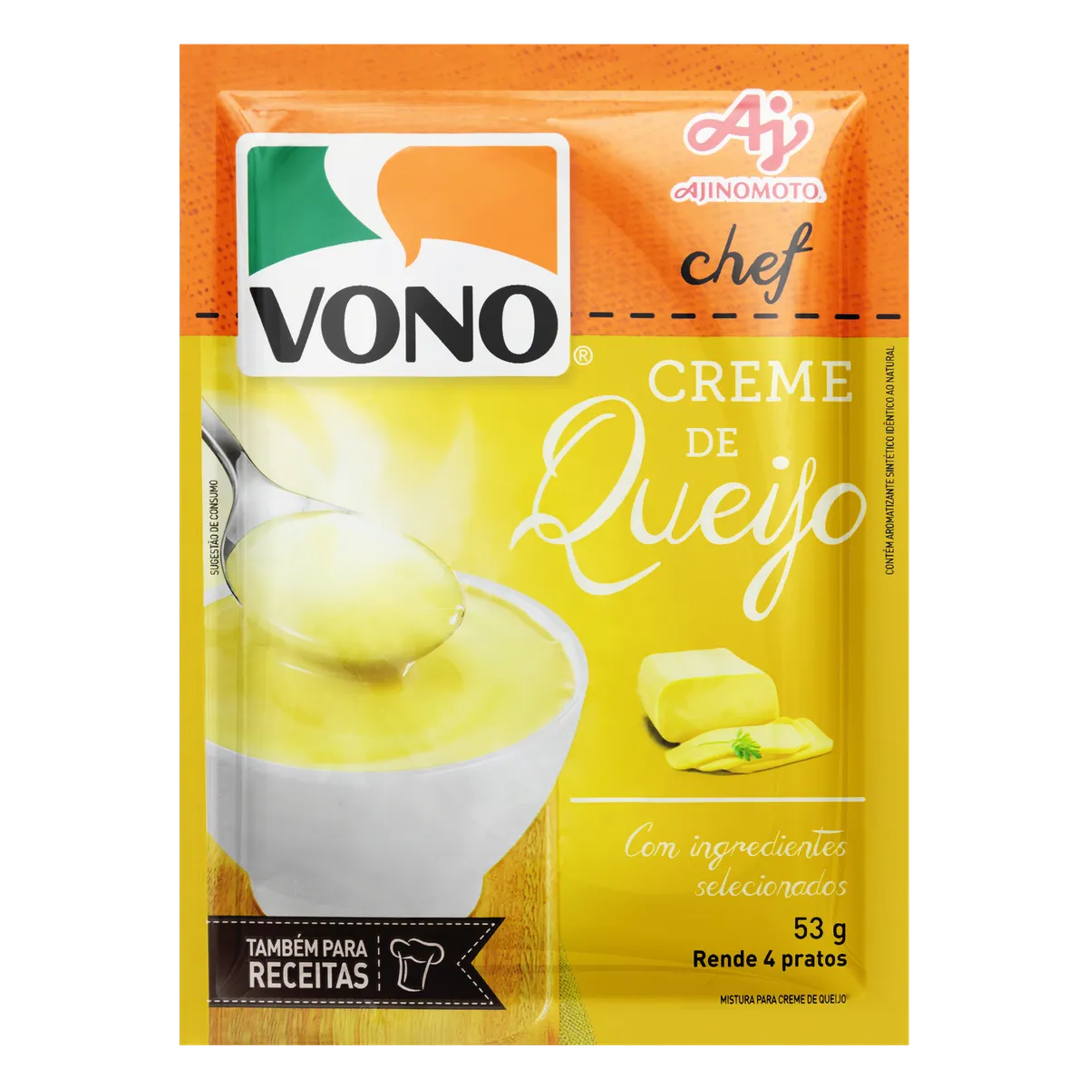 Creme Queijo Ajinomoto Vono Chef Sachê 53g