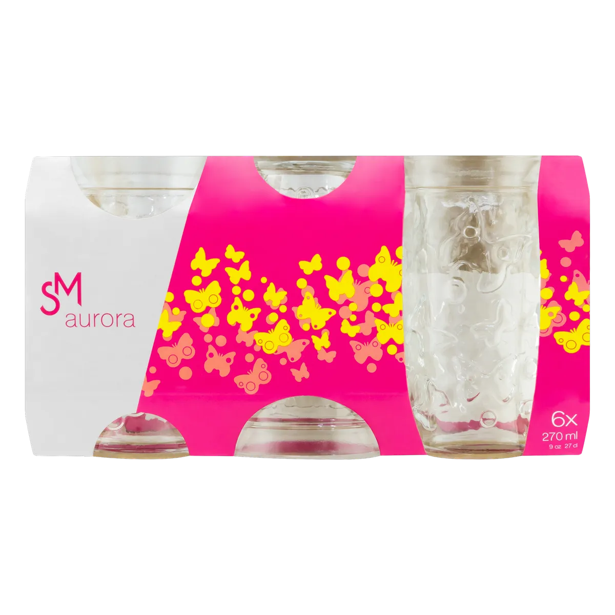 Conjunto Copo Vidro Aurora 270ml SM 6 Unidades