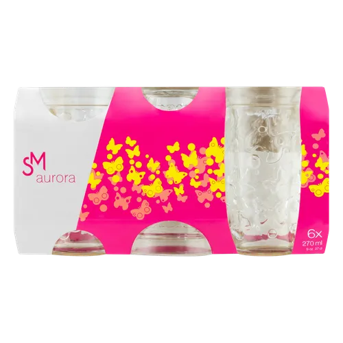Conjunto Copo Vidro Aurora 270ml SM 6 Unidades