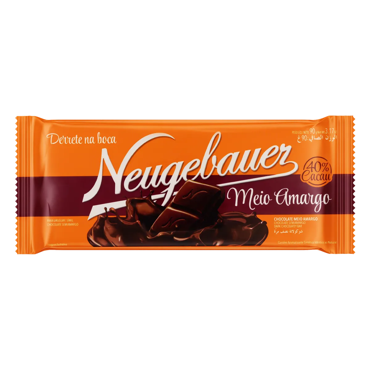 Chocolate Meio Amargo 40% Cacau Neugebauer 90g
