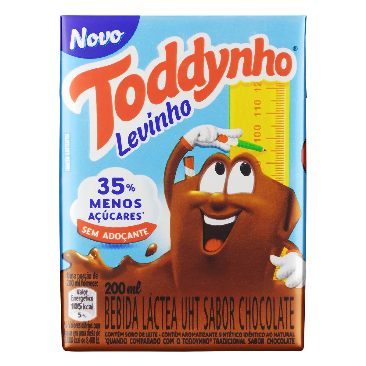 Bebida Láctea UHT Chocolate Toddynho Levinho Caixa 200ml