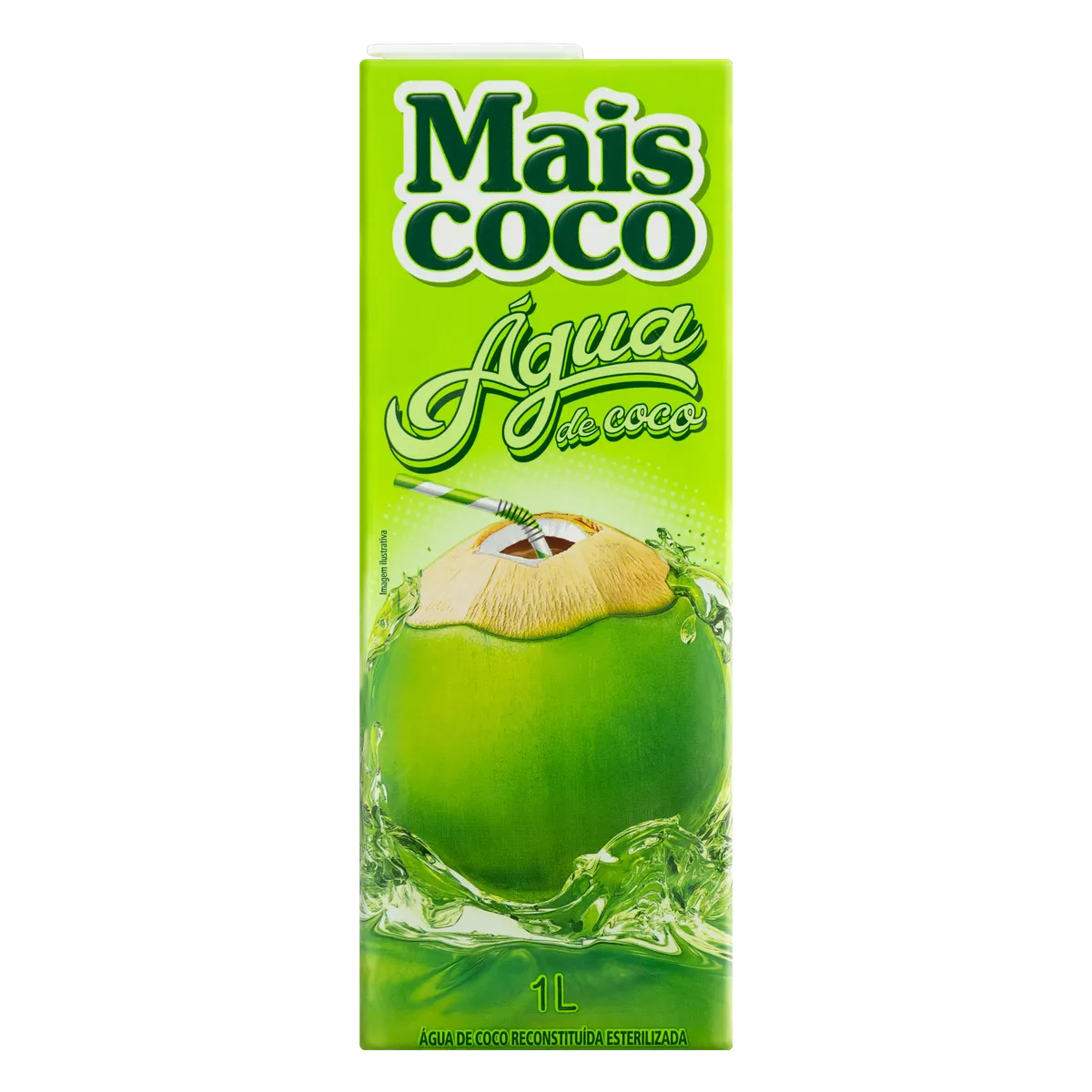 Água de Coco Esterilizada Mais Coco Caixa 1L