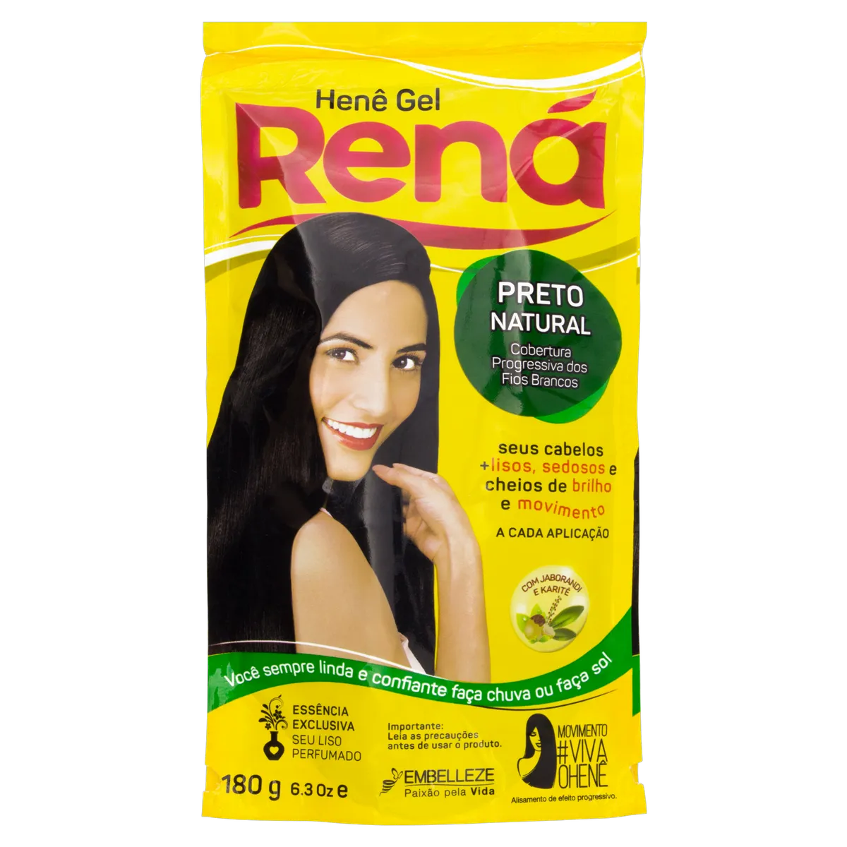 Alisante Henê Gel Capilar Jaborandi e Karité Rená Sachê 180g