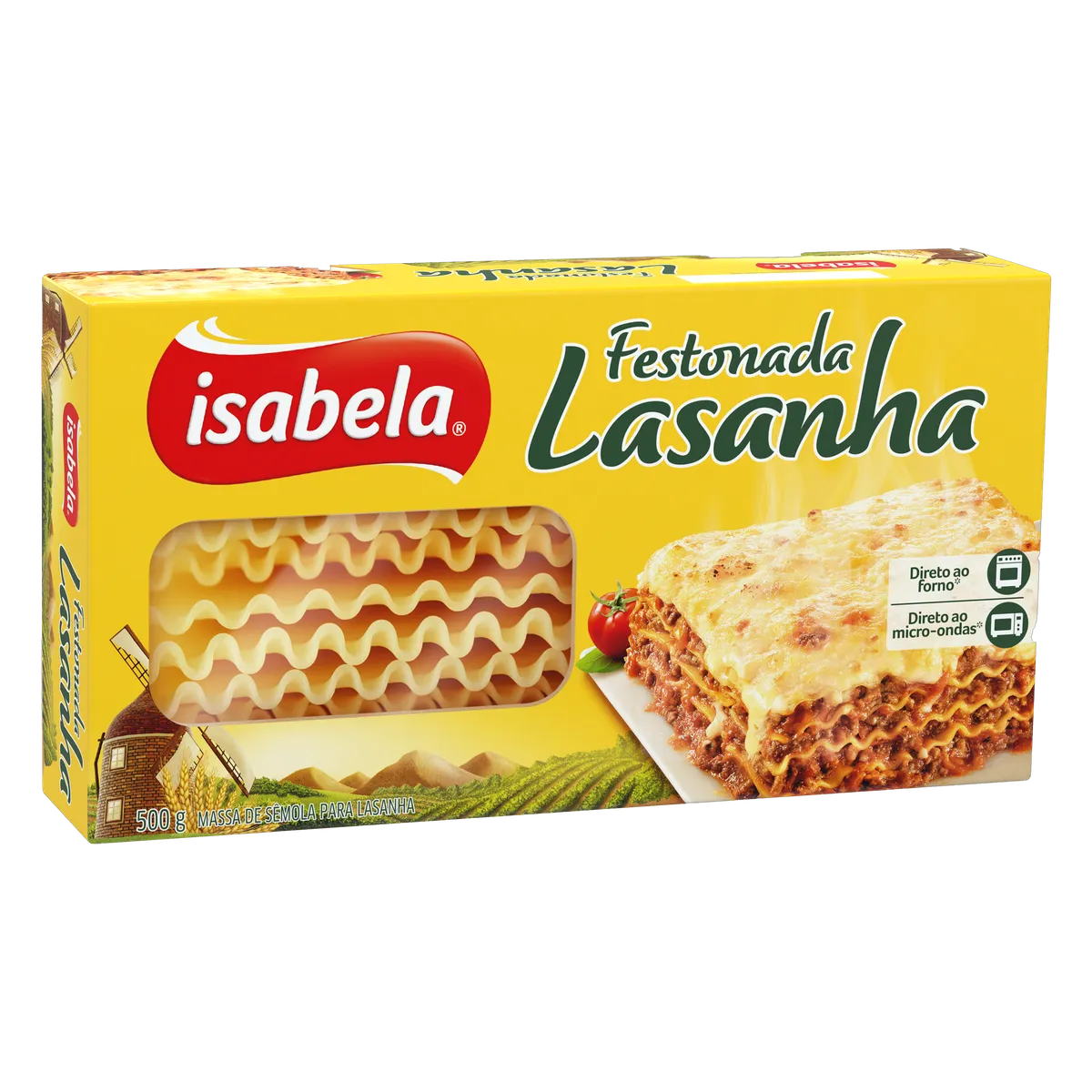 Massa para Lasanha Isabela Festonada 500g
