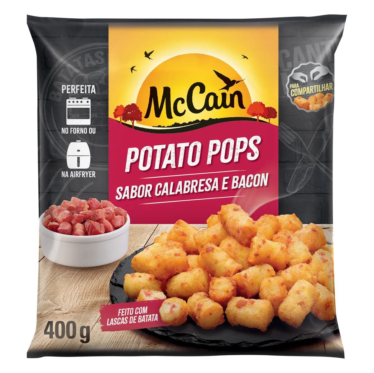 BATATA POPS MCCAIN CONGELADA CALABRESA 400G