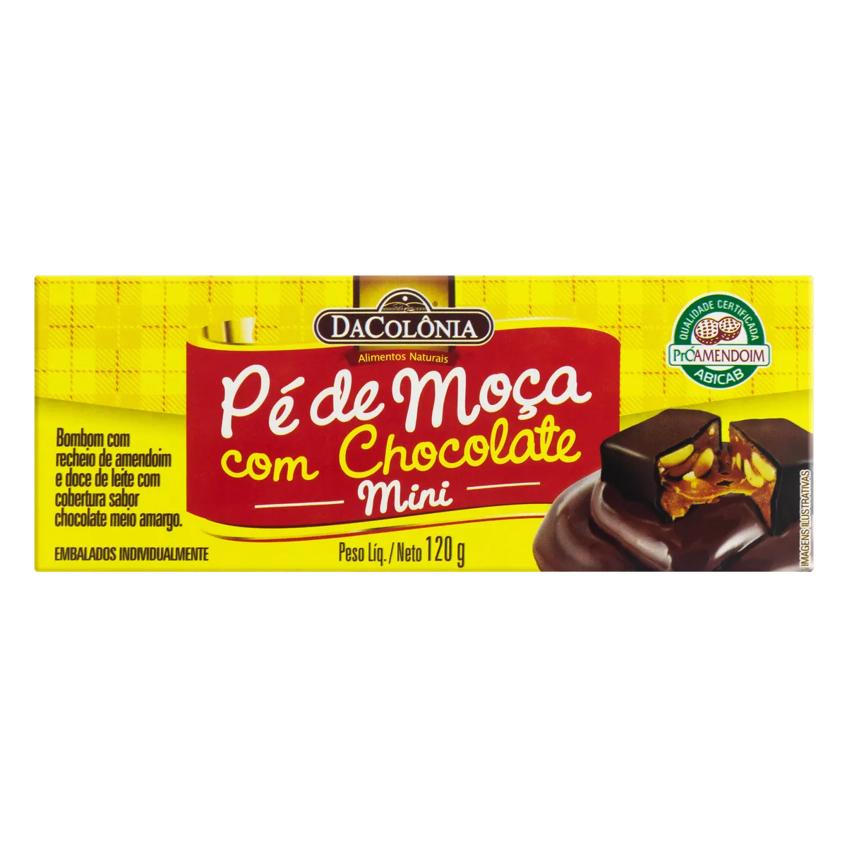 Mini Pé de Moça com Chocolate DaColônia Caixa 120g