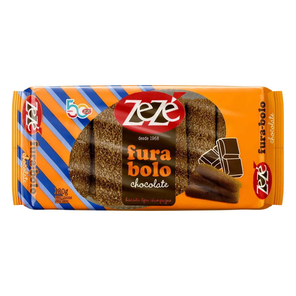 Biscoito Champagne Fura Bolo Chocolate Zezé 180g