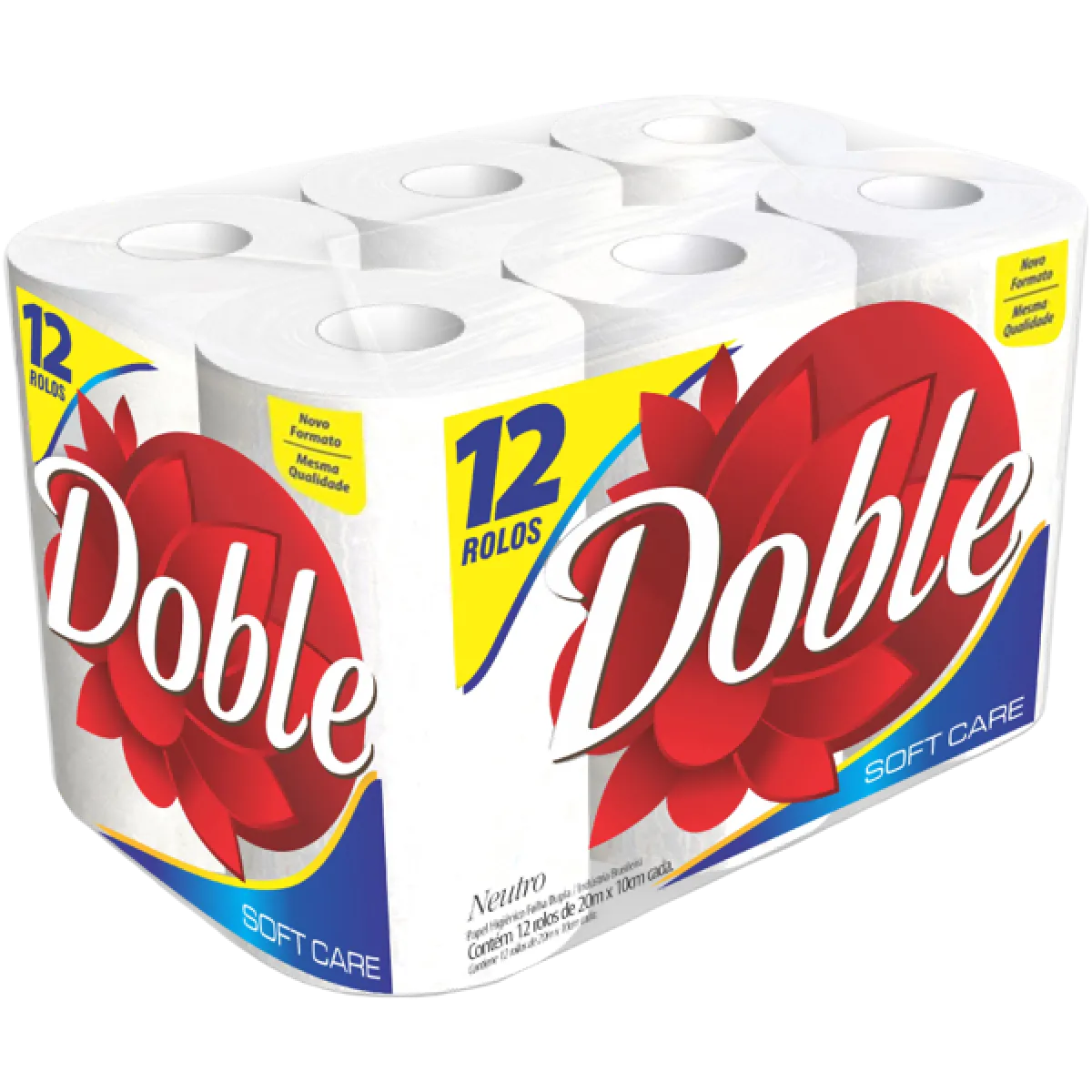 Papel Higienico Doble folha dupla 12x20m