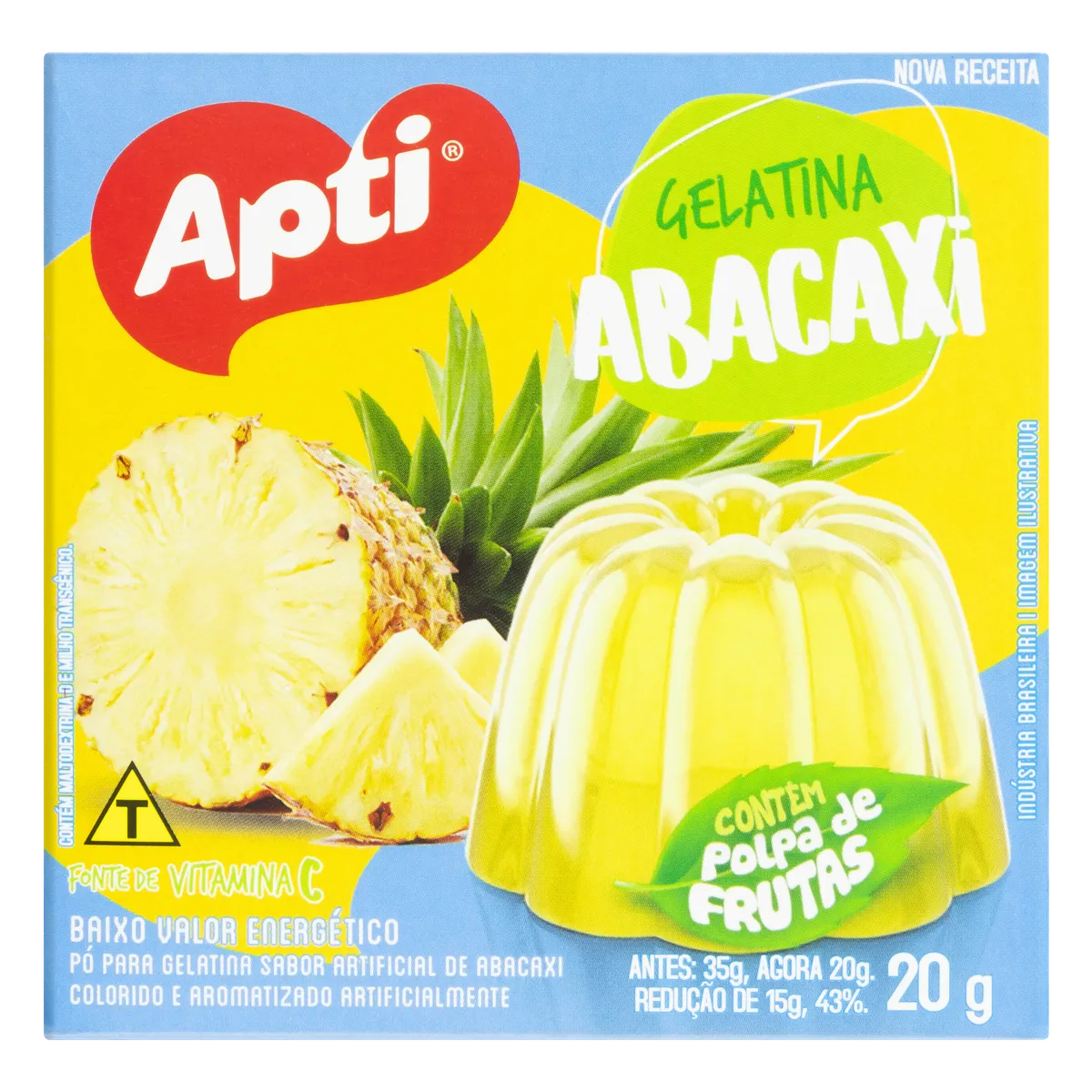 Gelatina Apti cx Abacaxi 20g