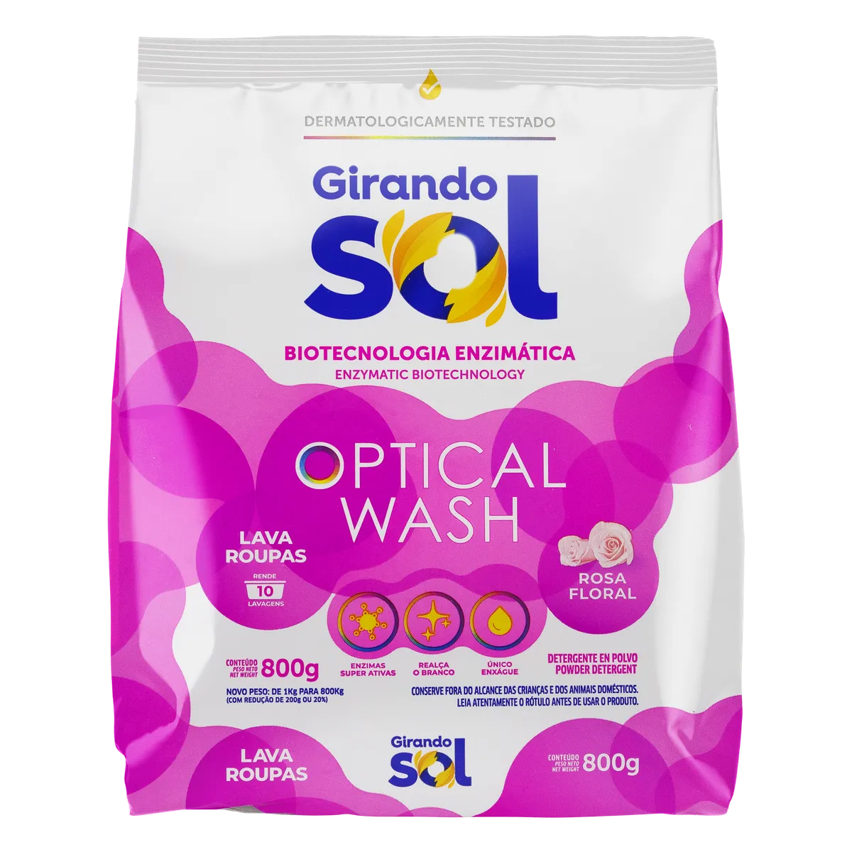 Lava Roupa po Girando Sol Rosa f sh 800g