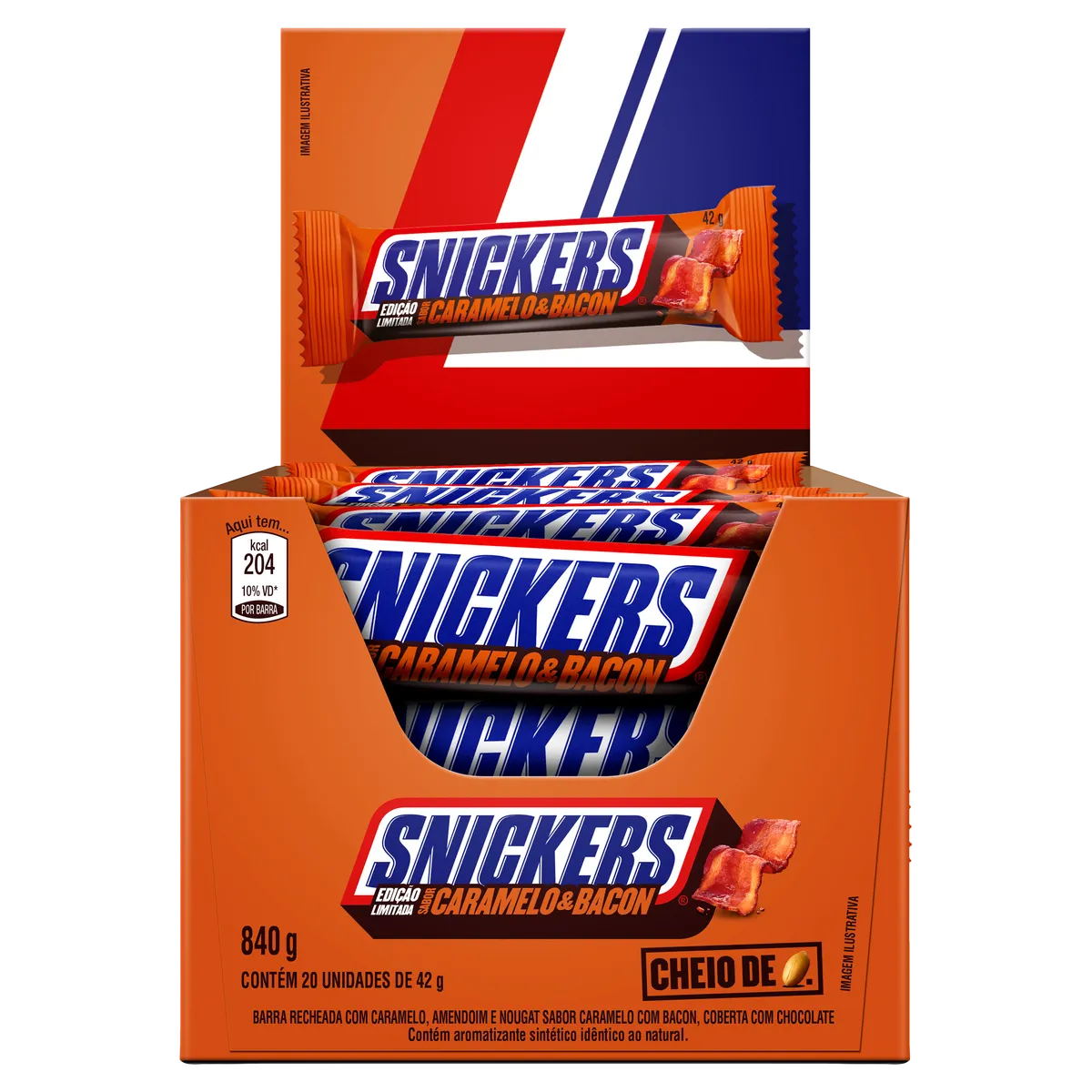 Choc Snickers Caramelo e Bacon 42g
