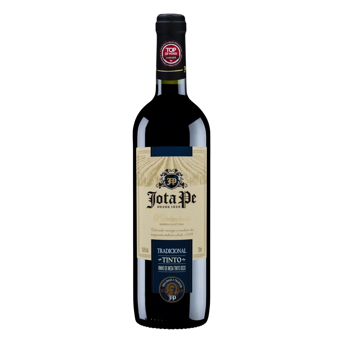 Vinho Brasileiro Tinto Tradicional Seco Jota Pê Serra Gaúcha 750ml