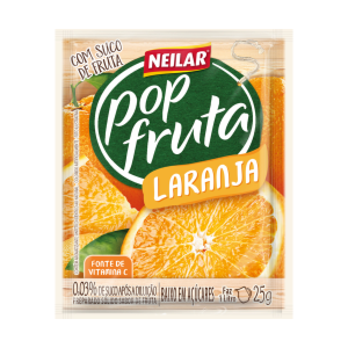 Refresco em Pó Pop Fruta Laranja 25g