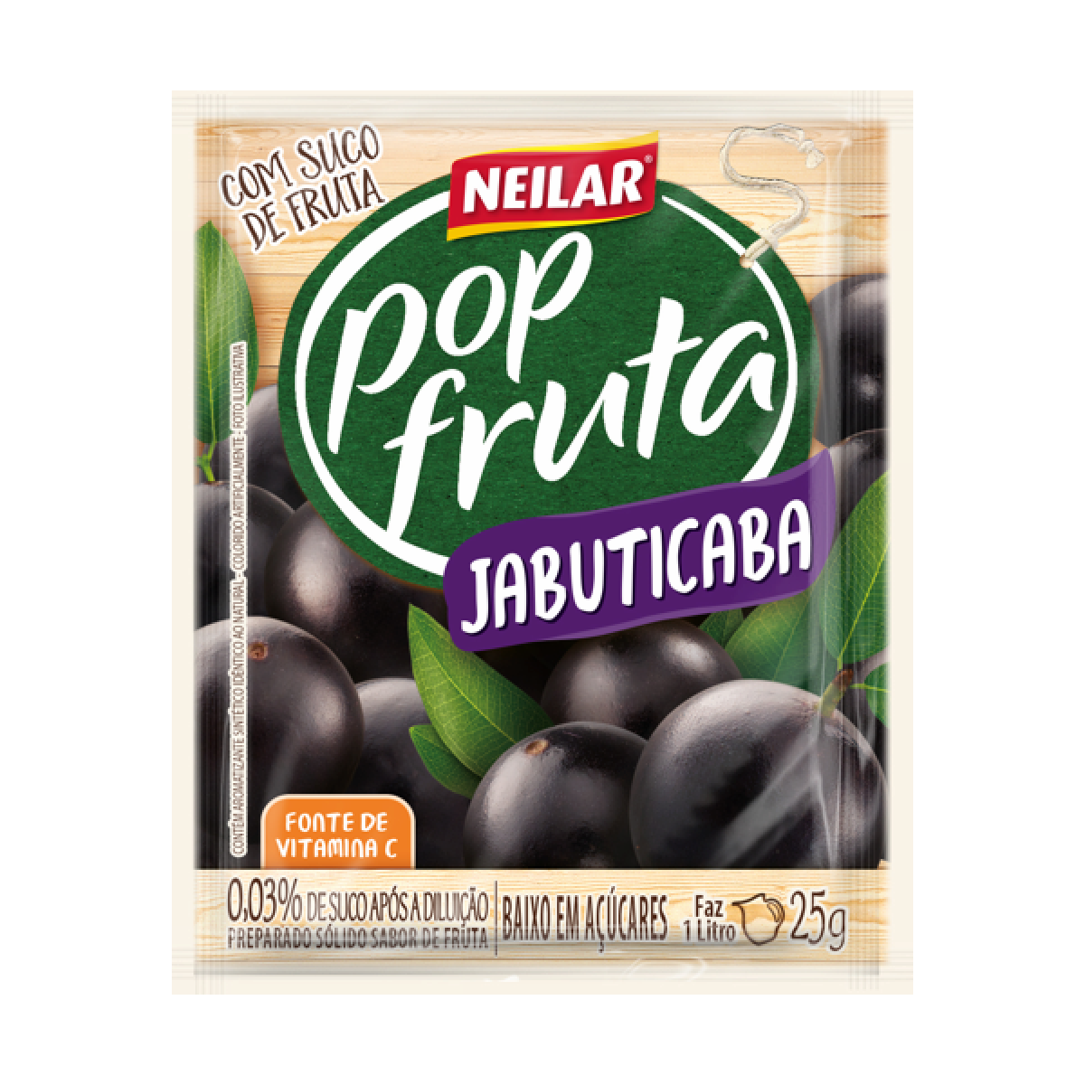 Refresco em Pó Pop Fruta Jabuticaba 25g