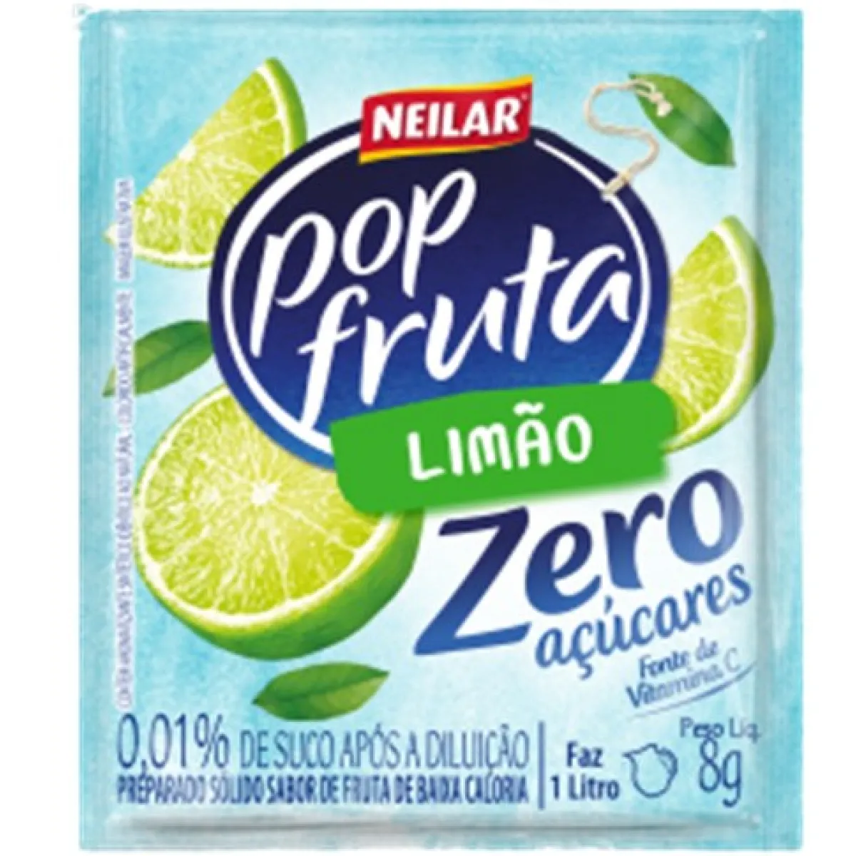Refresco po Pop Fruta Zero Limao 8g