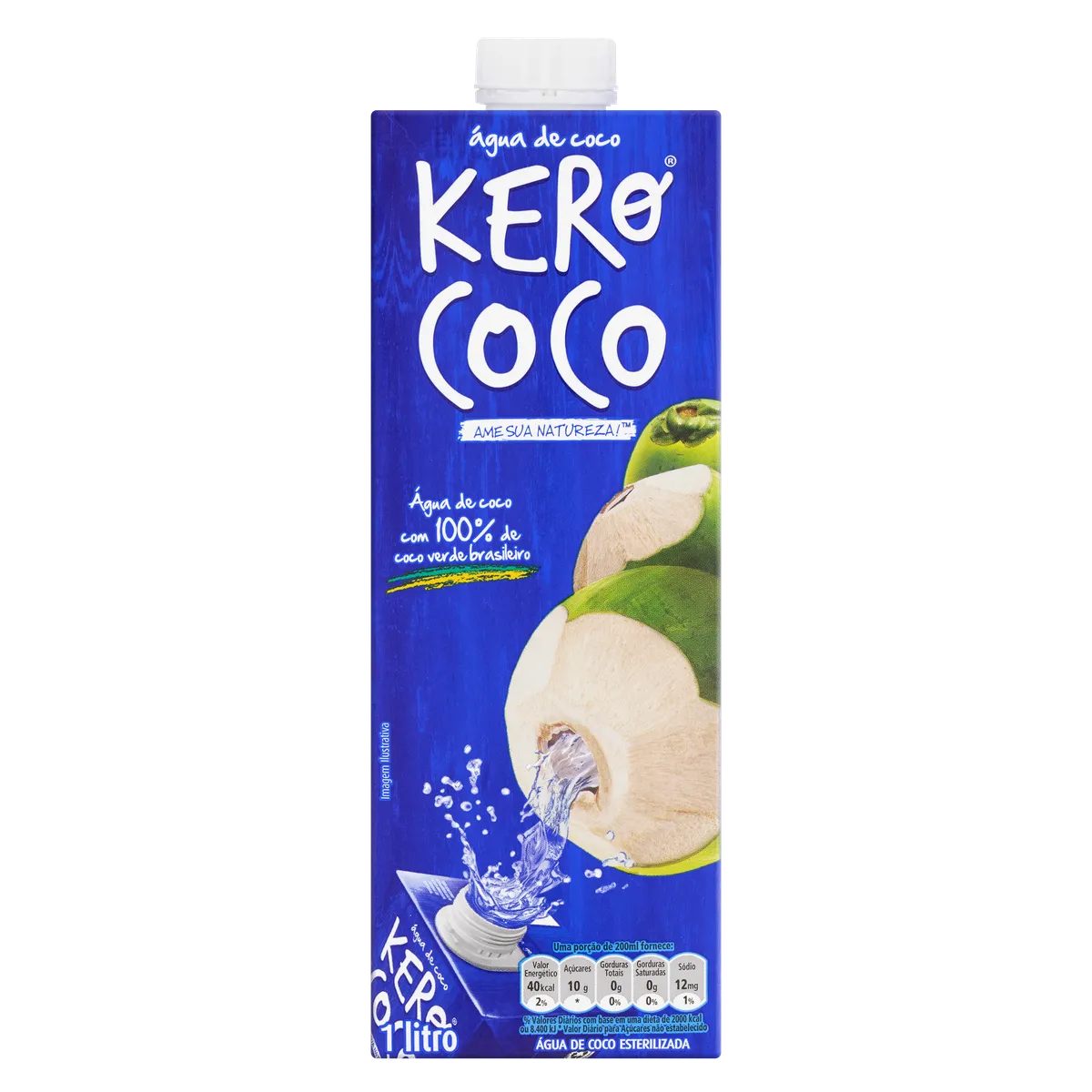 画材 cocoro Água de Coco Esterilizada Kero Coco caixa 1L