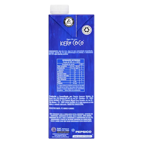 Água de Coco Esterilizada Kero Coco caixa 1L