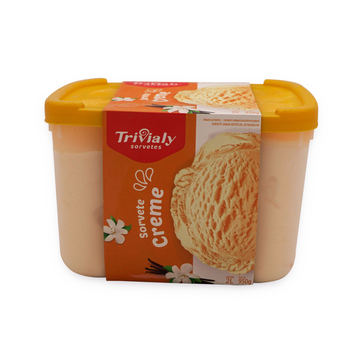 Sorvete Trivialy Creme 2L