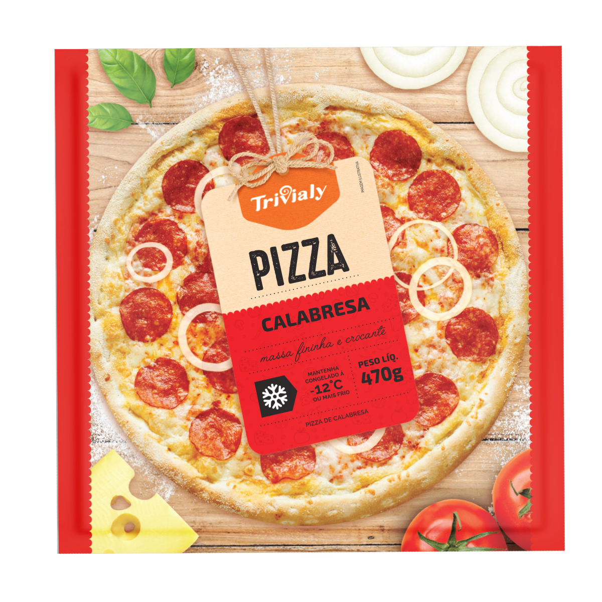 Pizza Trivialy Calabresa 470g