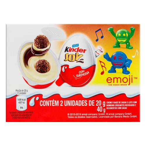 Chocolate Creme de Cacau, Avelã e Leite Crazy Friends Kinder Joy