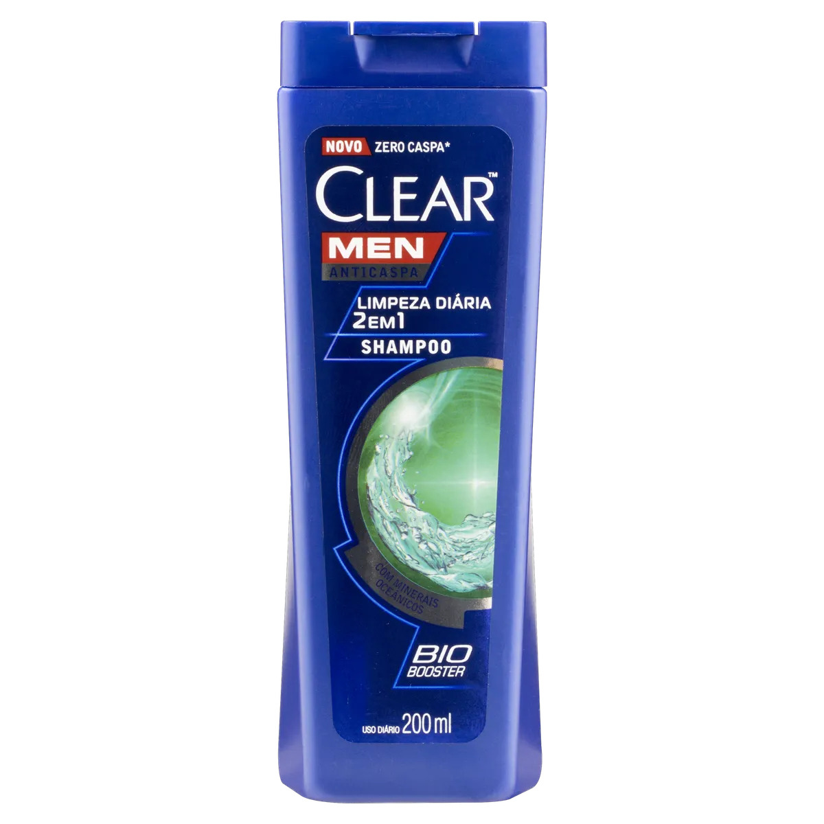 Shampoo 2 em 1 Anticaspa Limpeza Diária Clear Men 200ml